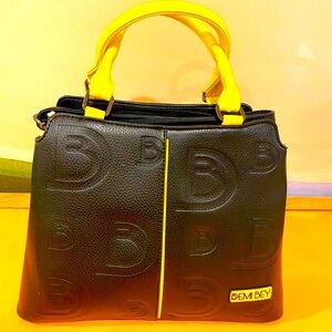 Black and Yellow Women's Handbag